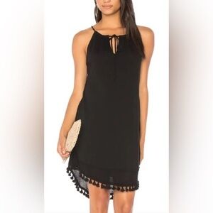 4/$20 🦋 Michael Stars Black Karla Tassel Dress Size Large 100% Cotton